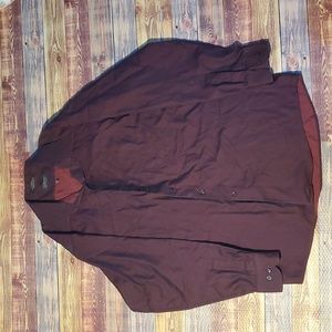 Burgundy button down